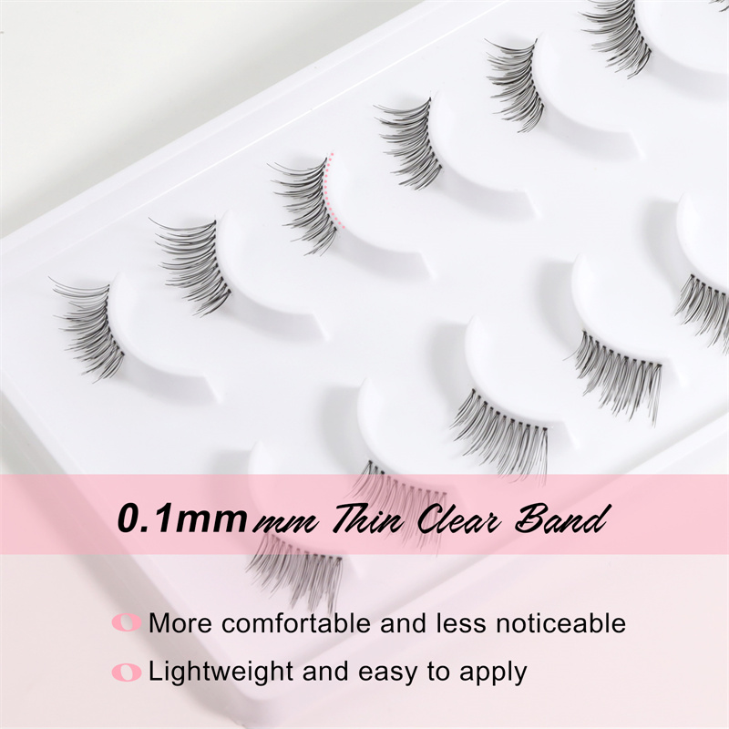 Half eyelash natural soft cat eye silk corner lash XJ124