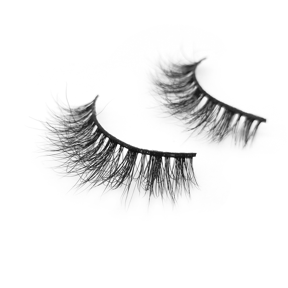 100% Natural Soft Curl Genuine Siberian 3D Mink Fur Hair Hand-made Fashion Fake Eyelashes QJ18