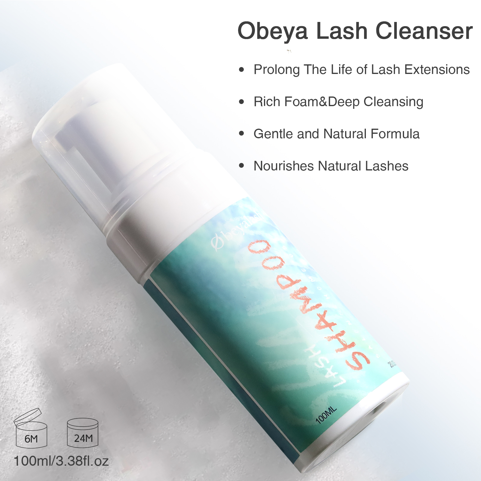 Wholesale lash shampoo/ lash cleanser mousse for lash extension XJ121
