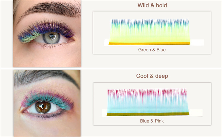 Colored Eyelash Extensions Wholesale Price 0.07 0.10 Thickness LM