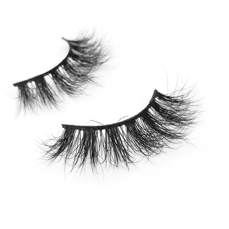 New styles 3d mink private label Black Nature Fluffy eyelashes QJ04