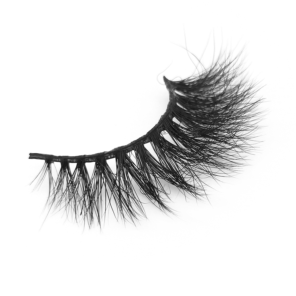 3d mink fur private label Super Natural Looking Soft Curl Fake Lashes  QJ09