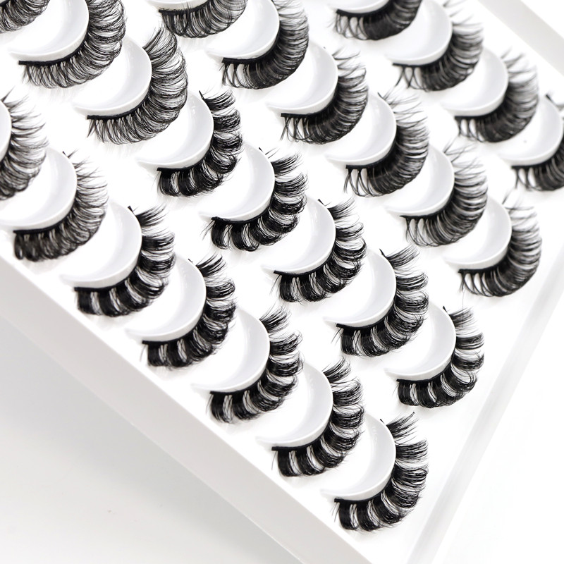 Wholesale Russian strip lashes D curl lash extensions look lashes XJ96