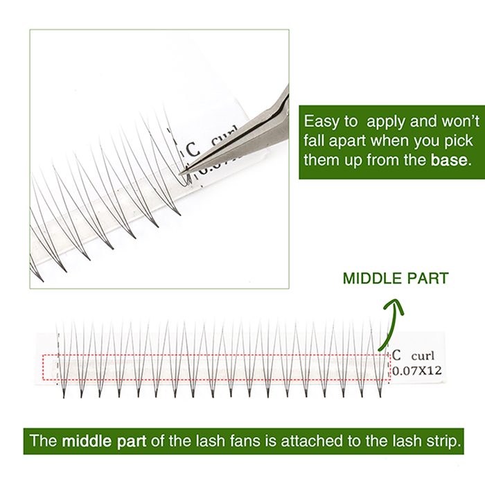 3D Premade Fans Lashes Eyelash Extension Manufacturer USA