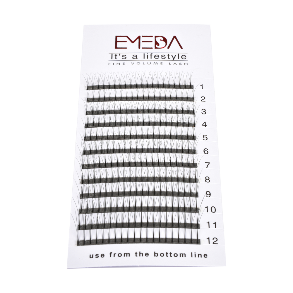 2020 Best Seller Korea PBT Fiber 0.07mm 0.05mm 3D Premade Fans Eyelash Extension YY79 