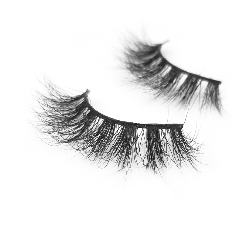 New styles 3d mink private label Black Nature Fluffy eyelashes QJ04