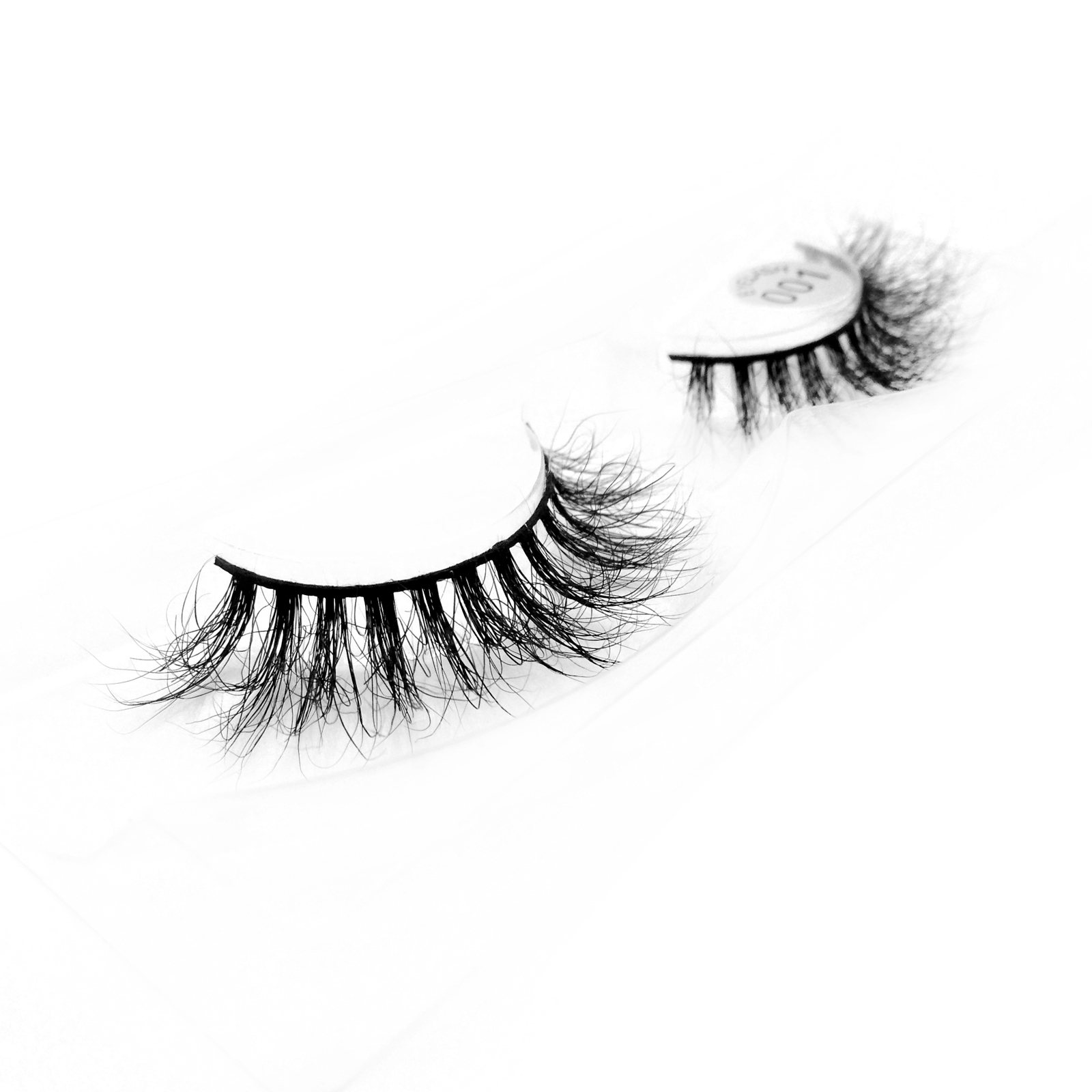 Free Sample Accepted 100% Real Mink Fur 3D Strip Lashes with Private Package YY71