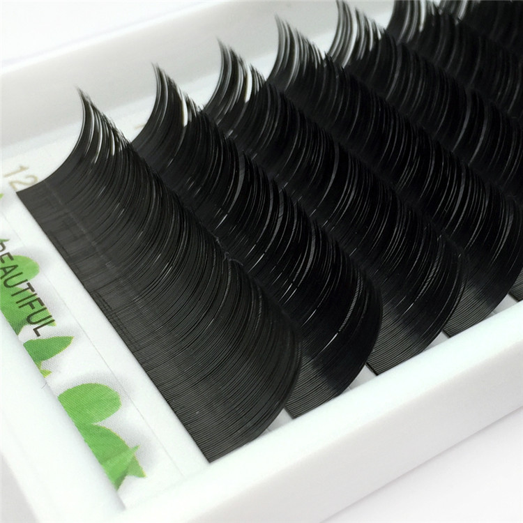 Best Wholesaler Supply Flat Eyelash Extension Korea PBT Fiber Ellipse Eyelashes with Private Label  YY47